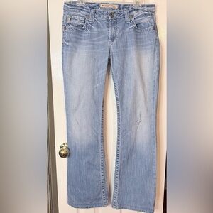 Big Star Casey K Low Rise Women's Boot Cut Jeans in Soft Blue